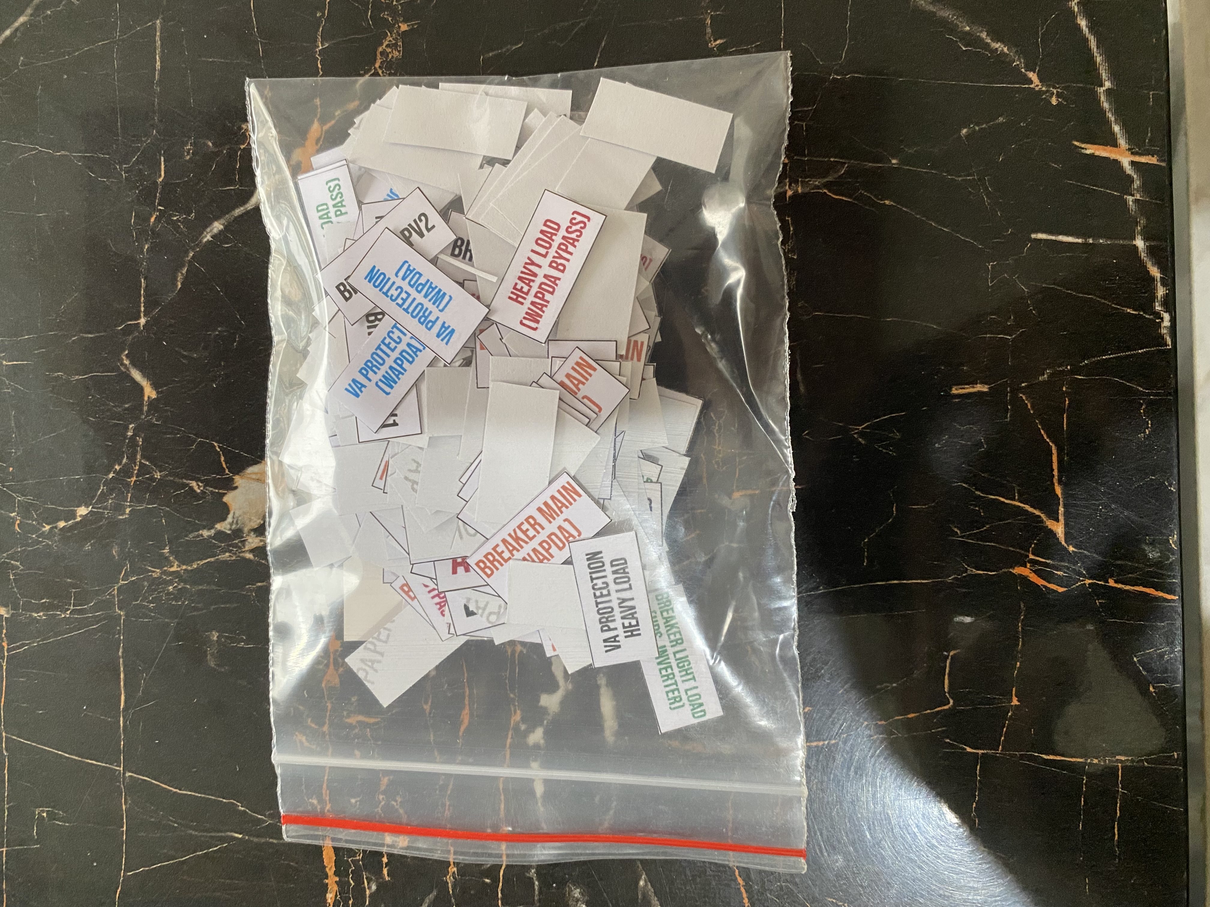 Solar & Electrical DB Box Labels / Tags – Complete Set for AC & DC DB | Breaker, Voltage Protector & Changeover Stickers 7