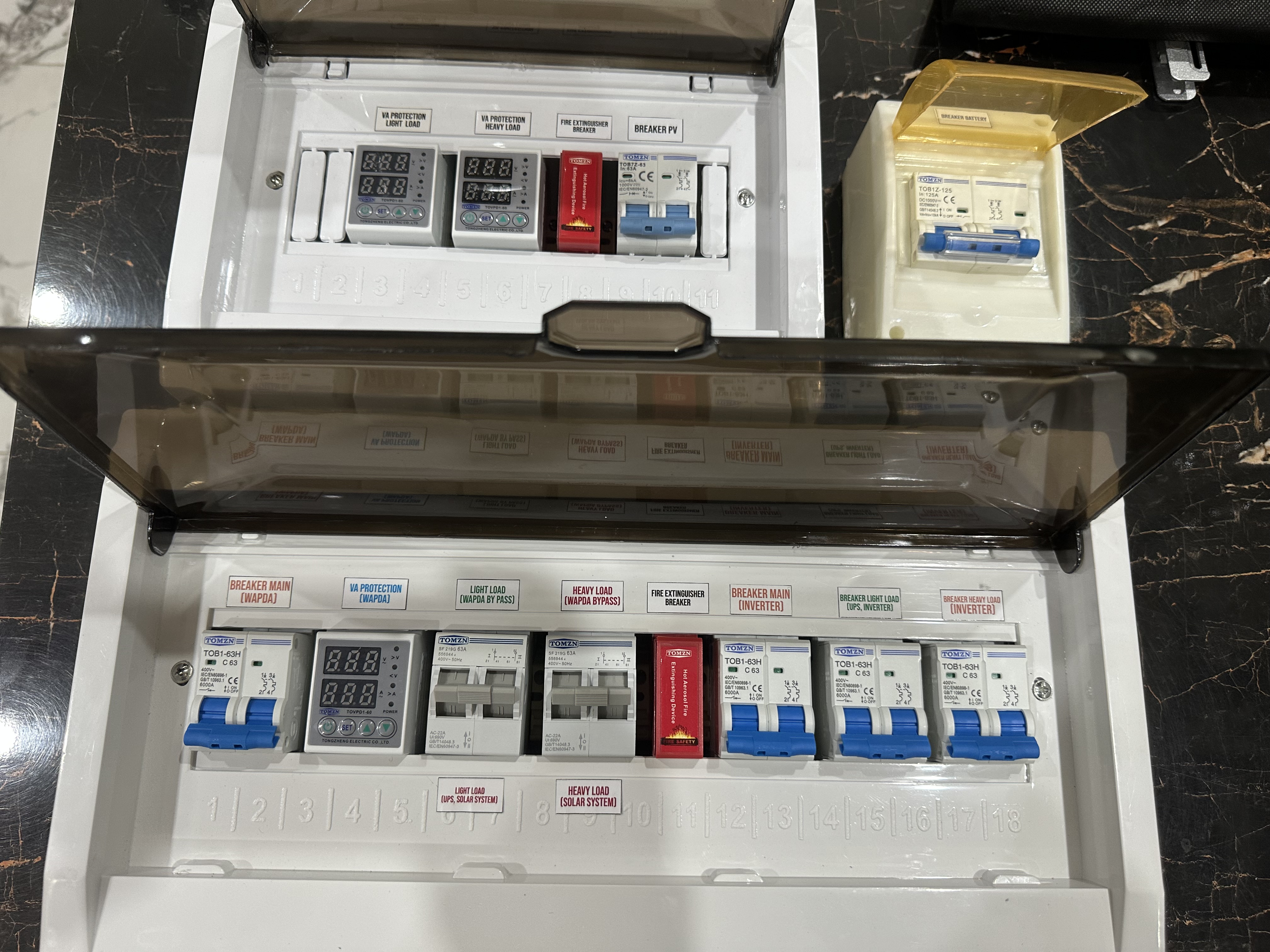 Solar & Electrical DB Box Labels / Tags – Complete Set for AC & DC DB | Breaker, Voltage Protector & Changeover Stickers 15