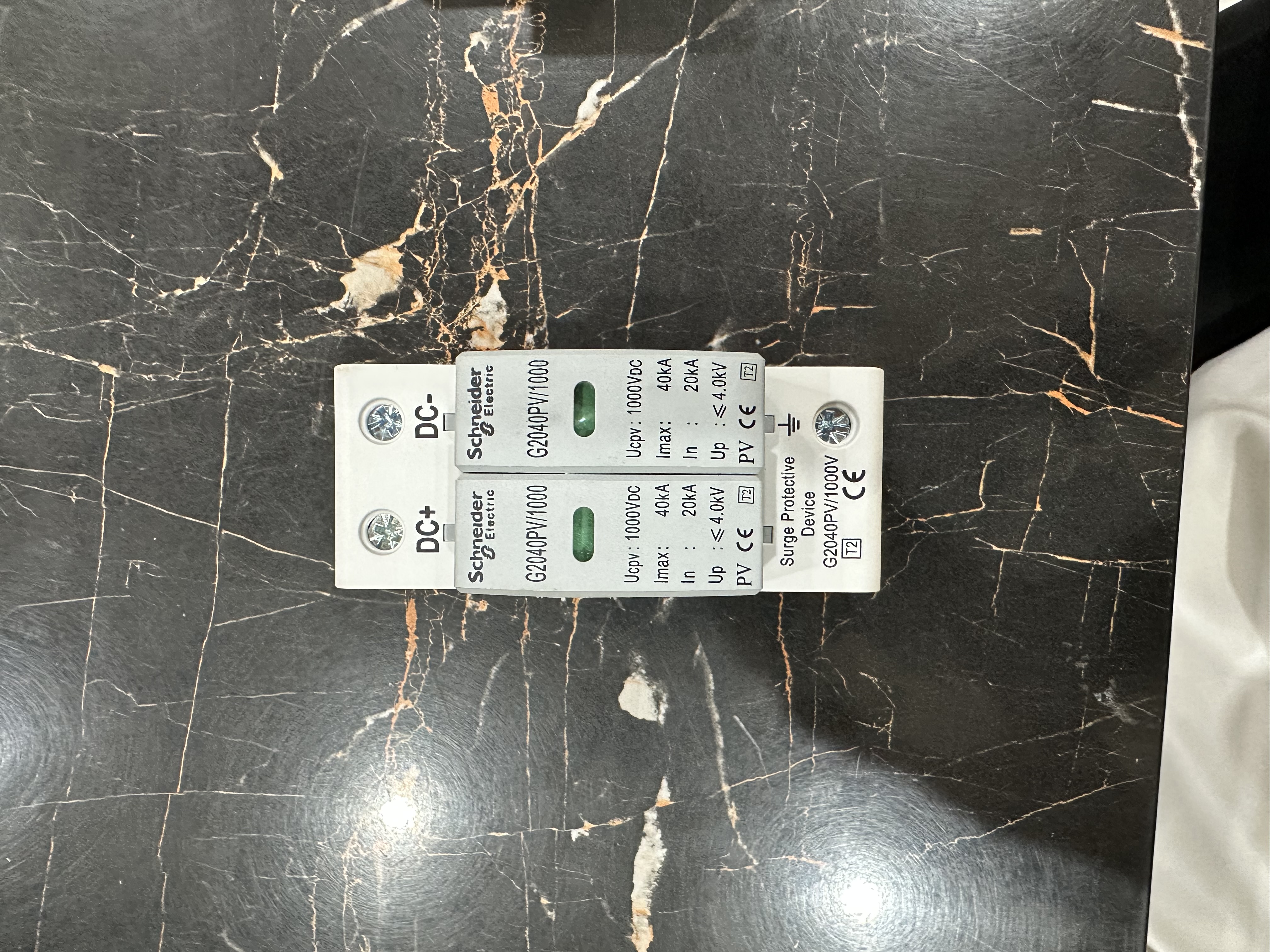 Schneider Electric G2040PV/1000 1000V DC Type 2 SPD – 2 Pole Solar Surge Protection Device | 40kA 2