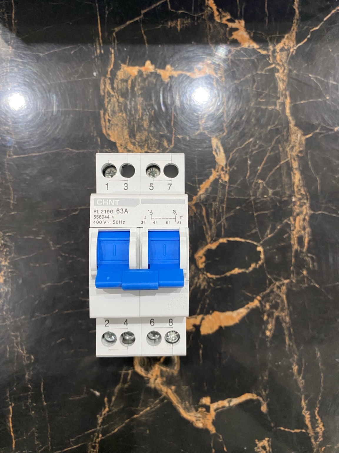 CHINT PL219G 63A 2-Pole Changeover Switch